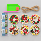 Diamond Painting Weihnachtsanhänger Set – 6-teilig