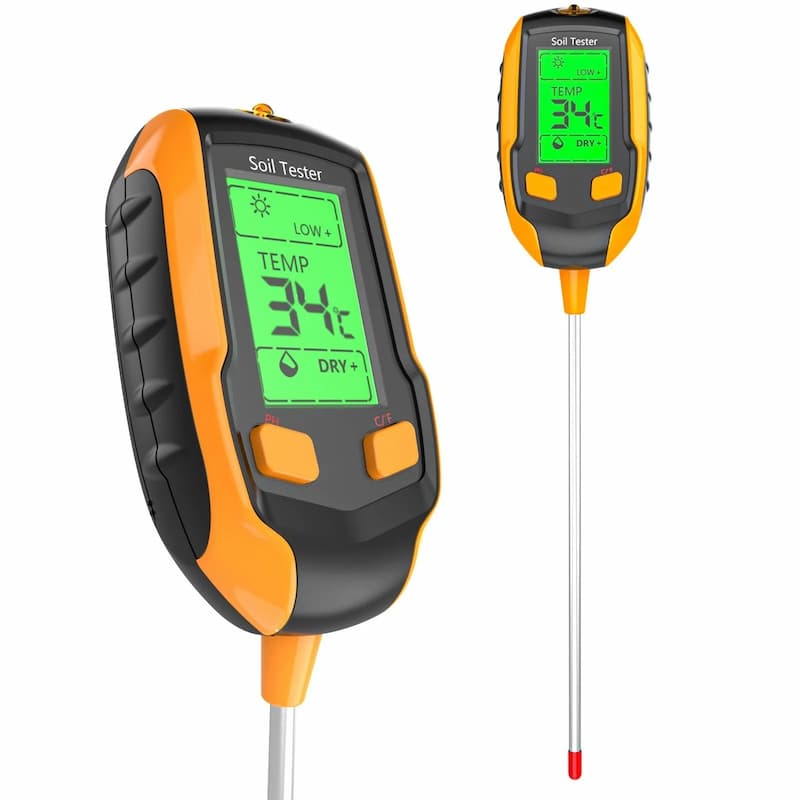 Boden-Messgerät 4-in-1 für Feuchtigkeit, pH-Wert und Temperatur