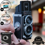 Digitalkamera im Vintage-TLR-Design mit 10 Objektiven