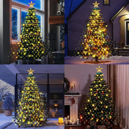 LED-Lichter für Weihnachtsbaum | Schnelle Montage, warmweiß