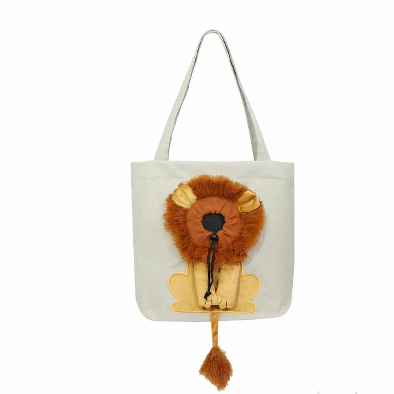 Haustiertasche mit Kopföffnung aus Baumwoll-Canvas