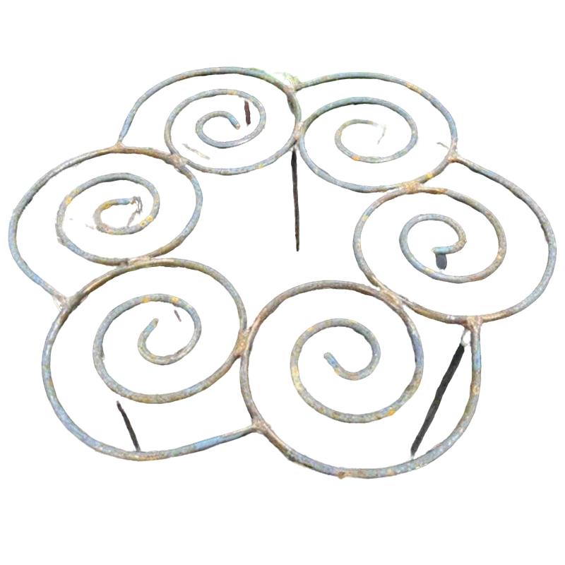 Spiralstütze aus Eisen für Blumen und Pflanzen