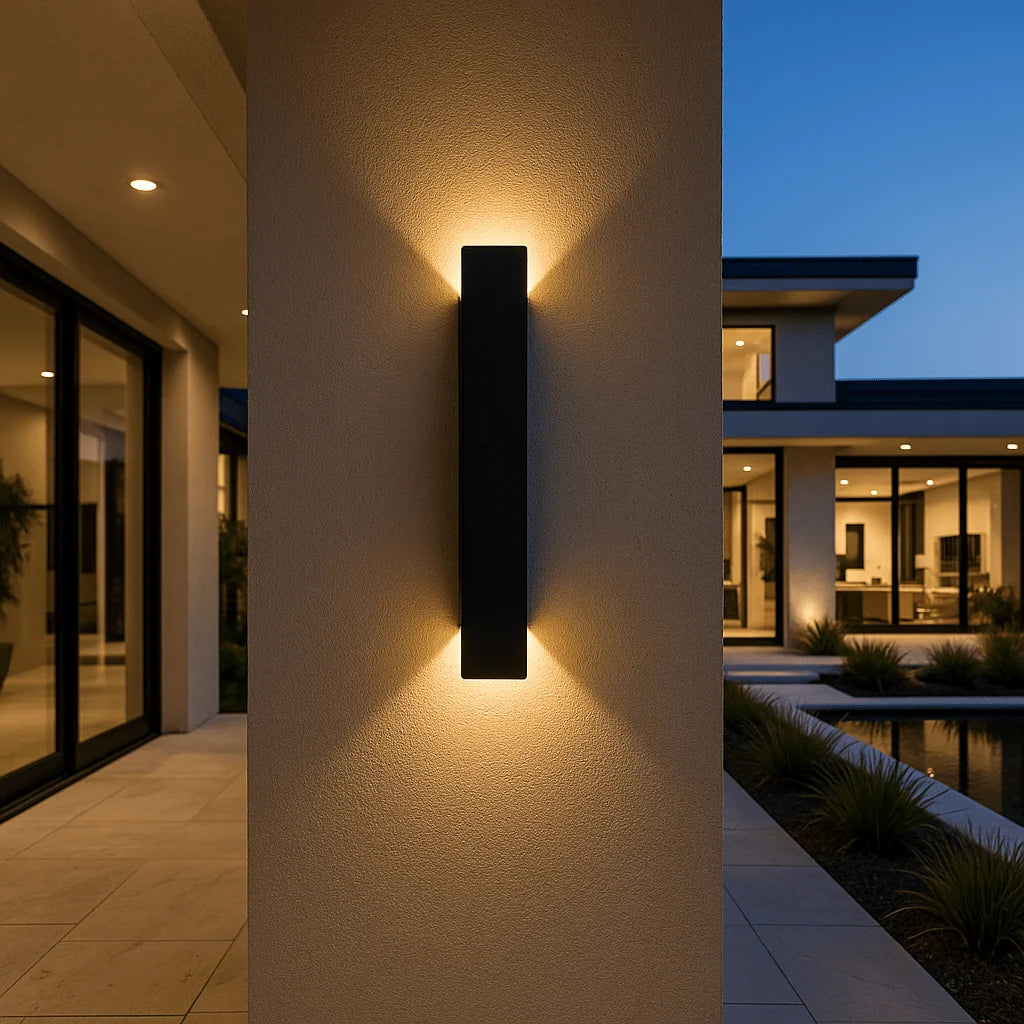 LED-Wandleuchte, zylindrisch mit diffusem Licht, Metall und Acryl