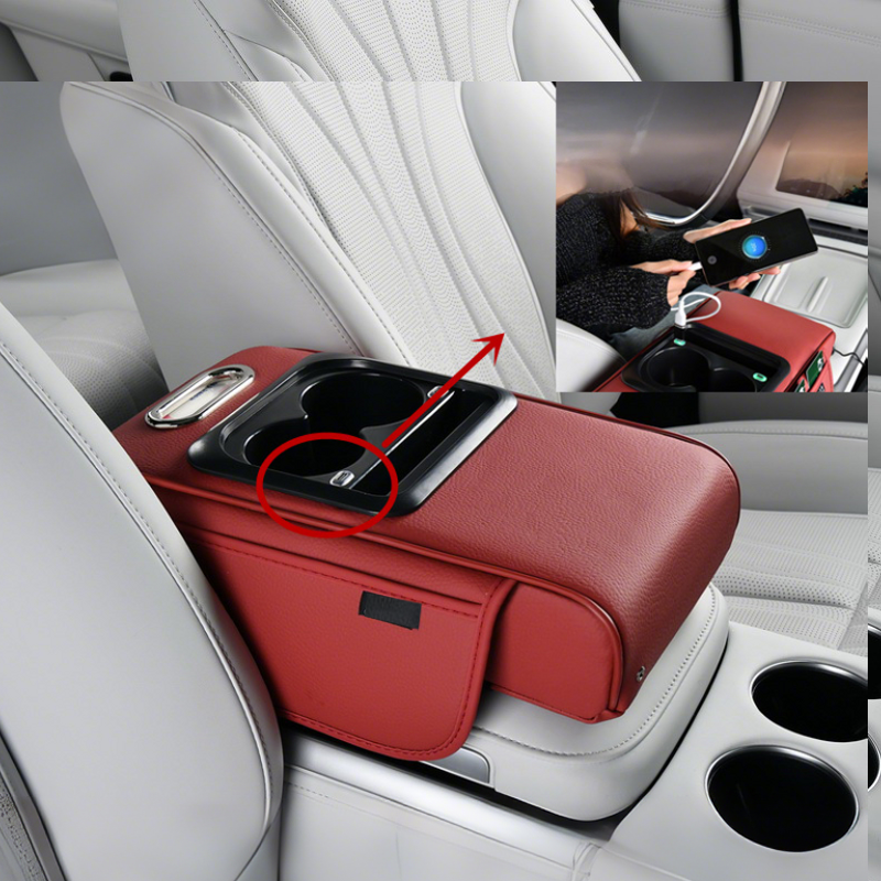Auto-Mittelarmlehne mit USB-Ladefunktion und Stauraum