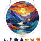 Acryl Puzzle-Fensterbild mit Lebensbaum-Motiv