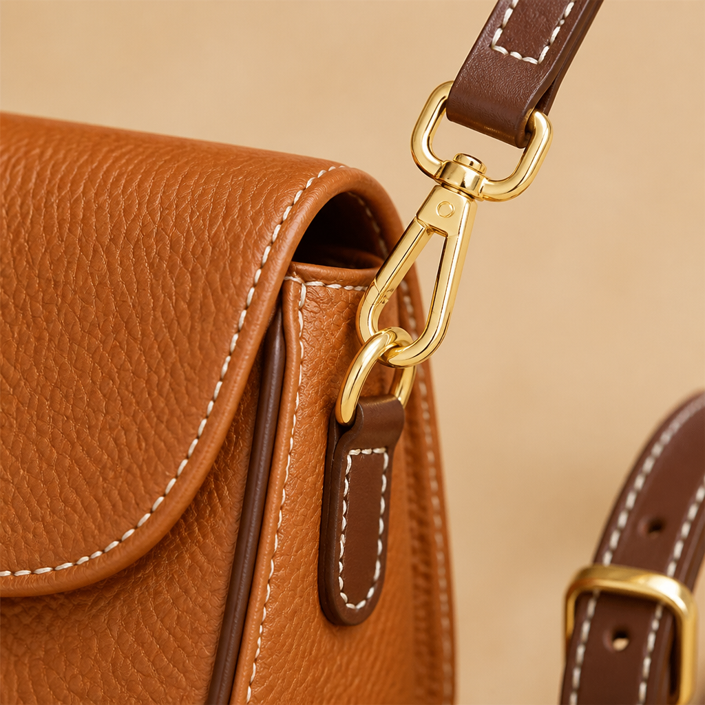 Crossbody-Tasche aus Leder mit Magnetverschluss