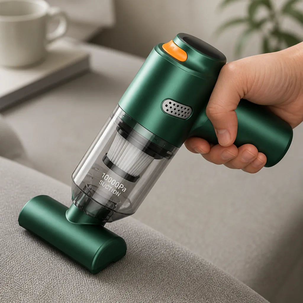 Akku-Handstaubsauger kabellos für Auto und Zuhause, 10.000 Pa, 4.000-mAh-Akku, 30 Minuten Laufzeit