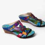 Sandalen mit Blumenverzierung – Bohemian-Stil