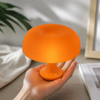 Pilz-Tischleuchte, dimmbar mit drei Lichtfarben, USB, Retro-Design