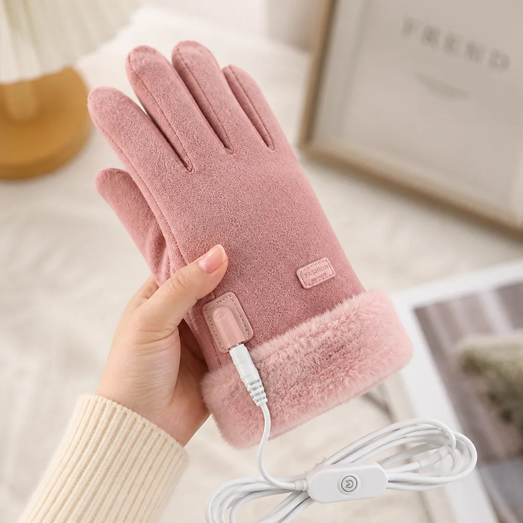 Beheizbare Handschuhe mit Touchscreen-Finger, 3 Heizstufen, 5000 mAh Akku