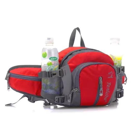 Bauchtasche mit Flaschenhalter, ultraleicht und wasserdicht, rutschfester Sitz