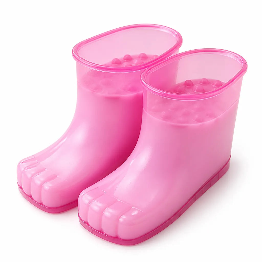 Fußbad-Pantoffeln mit Massage-Noppen, wassersparend, Kunststoff, 1 Paar