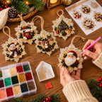 Diamond Painting Weihnachtsanhänger Set 6-teilig