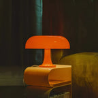 Pilz-Tischleuchte, dimmbar mit drei Lichtfarben, USB, Retro-Design