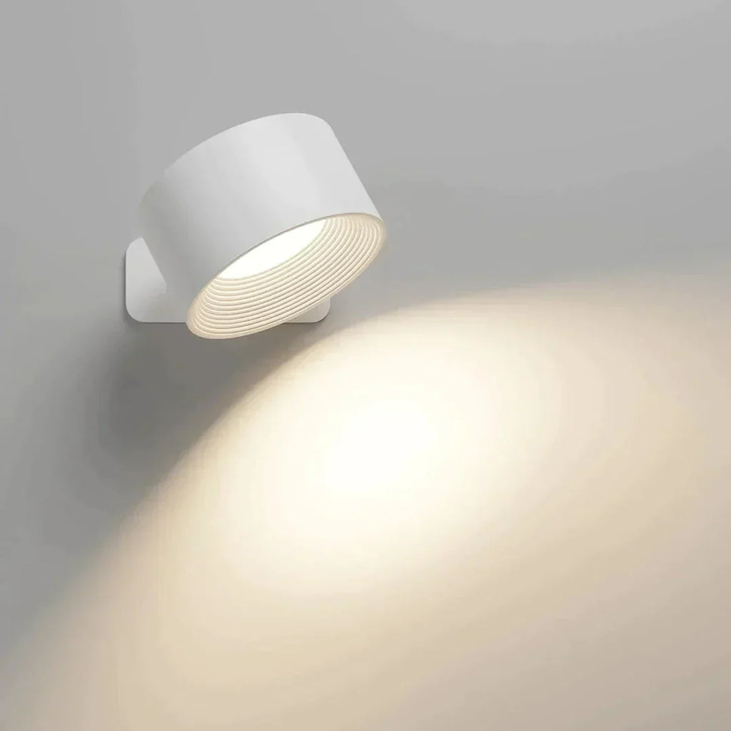 Kabellose Wandleuchte mit Magnetbefestigung, 360° drehbar, Fernbedienung, Warmweiß und Kaltweiß