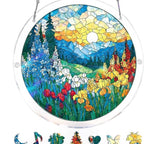 Acryl Puzzle-Fensterbild mit Lebensbaum-Motiv