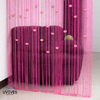 Elegante Vorhänge mit Rosen-Design für Privatsphäre