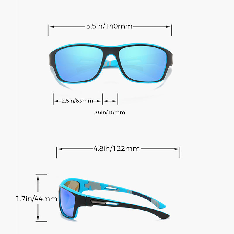 Polarisierte Sportsonnenbrille mit flexiblem Rahmen