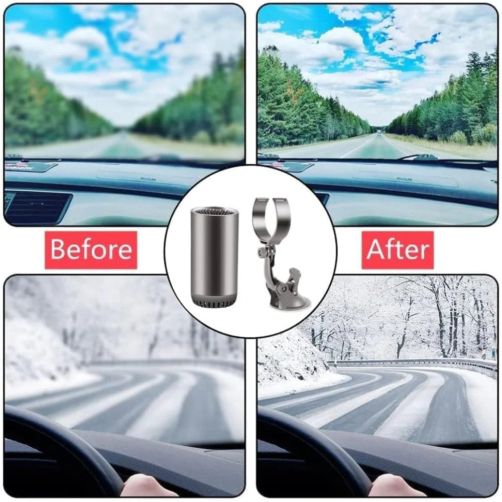 Auto Heizlüfter und Frontscheiben-Entfroster, 12 V, 150 W, mit 360 Grad verstellbarer Halterung