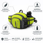 Bauchtasche mit Flaschenhalter, ultraleicht und wasserdicht, rutschfester Sitz