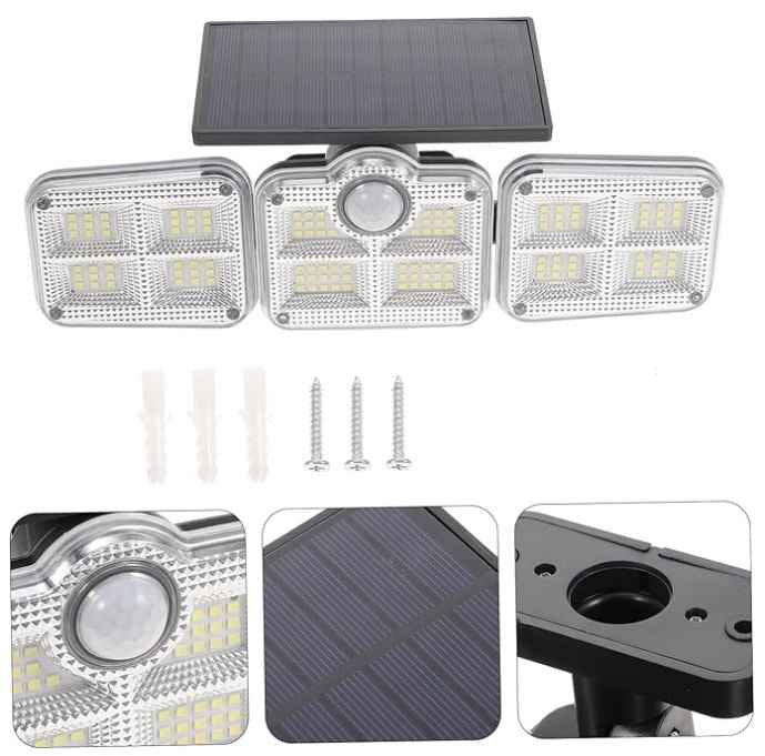 Solar-Aussenstrahler mit Bewegungsmelder – 200W LED Flutlicht