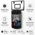 Wäschekorb im Basketball-Design, atmungsaktiver Netzkorb zum Aufhängen