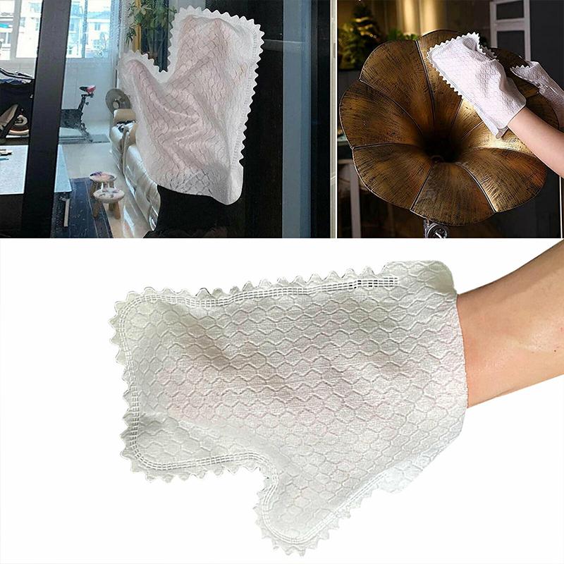 Reinigungshandschuhe mit Fischschuppenmuster – Bambusfaser - 10er-Set