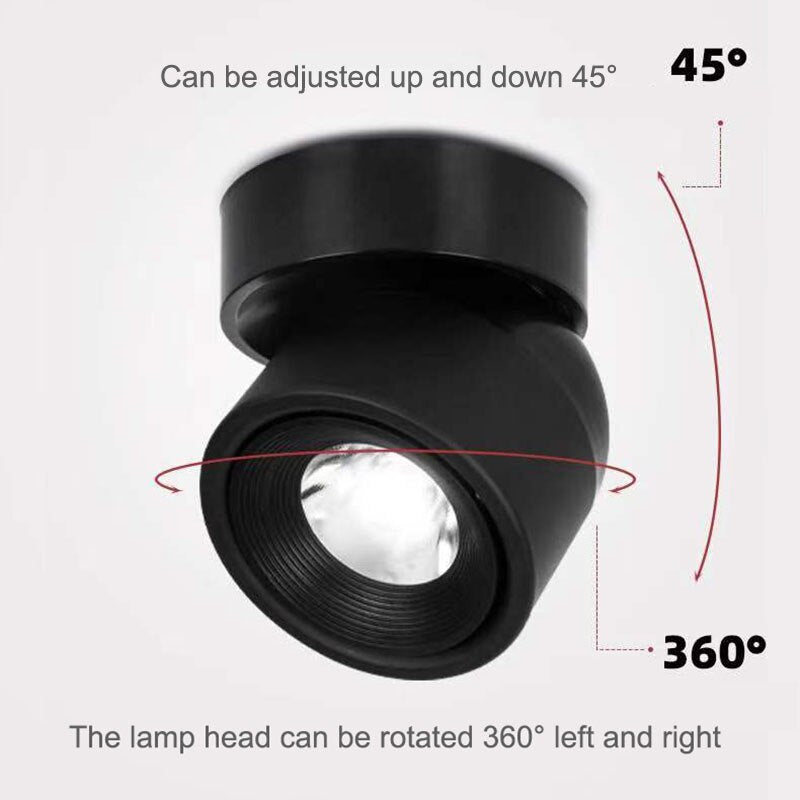 LED-Spotlight mit schwenkbarem Kopf – Dimmbar, 340° drehbar