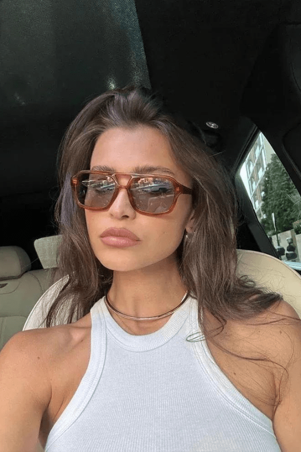 Sonnenbrille mit UV-Schutz – Quadratisches Gestell aus Kunststoff