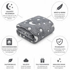 Kinderdecke, im Dunkeln leuchtend, weiches Flanell-Fleece