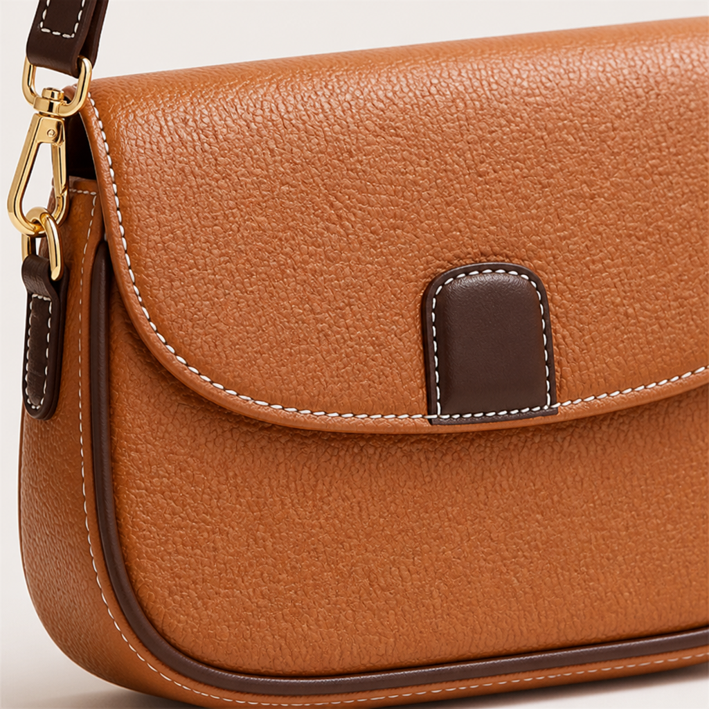 Crossbody-Tasche aus Leder mit Magnetverschluss