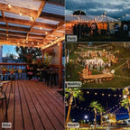 Solar-Lichterkette mit LED-Kugeln – Wetterfest und warmweiss