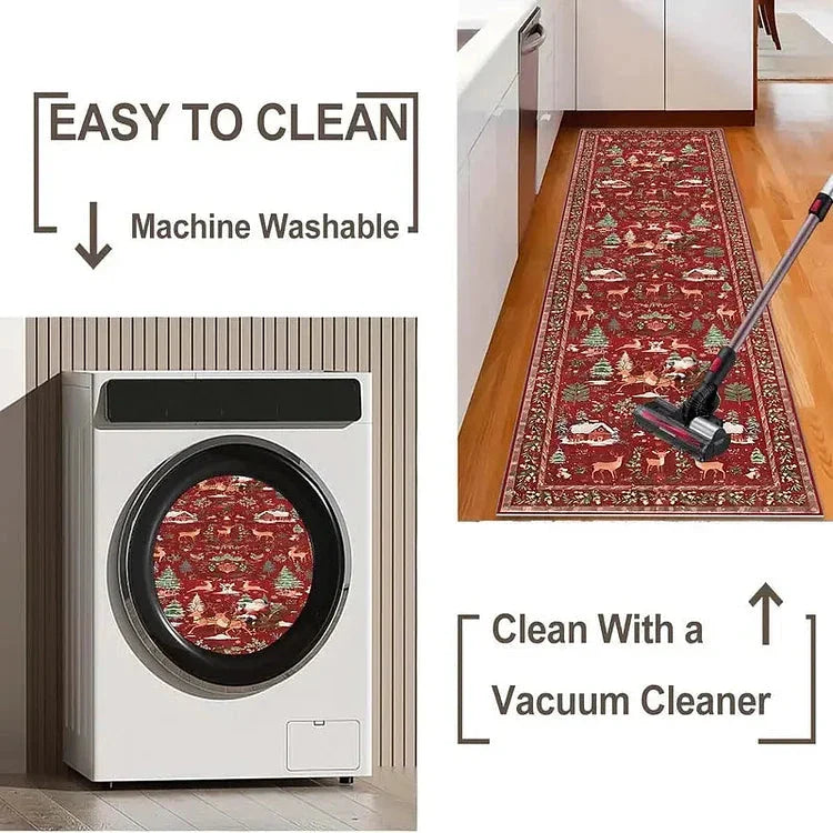 Weihnachts-Teppich | Rutschfest & kuschelig, pflegeleicht