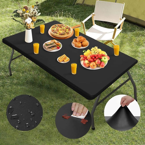 Elastische Tischdecke mit Spannrand für rechteckige Tische
