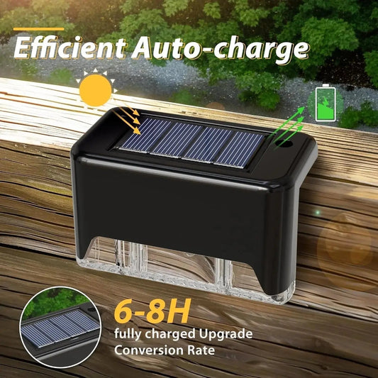 4er-Set Solar-Terrassenlichter – Wetterfestes Außenlicht