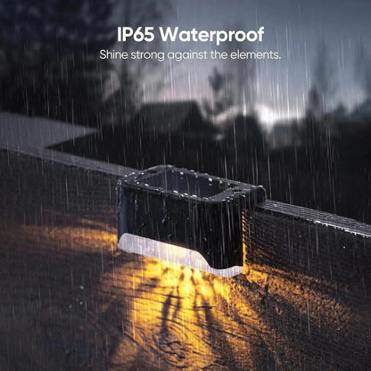 4er-Set Solar-Terrassenlichter – Wetterfestes Außenlicht