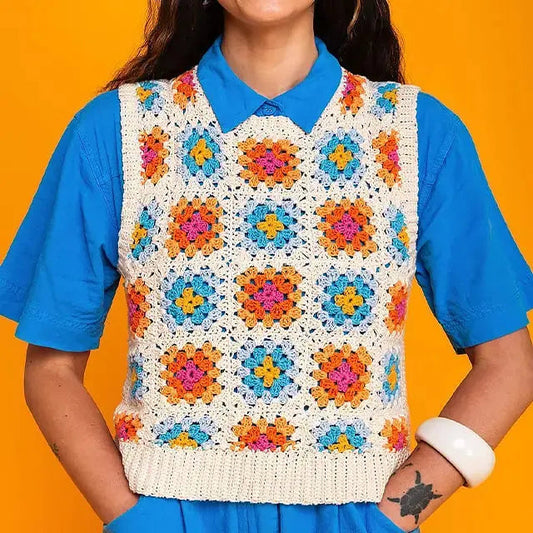 50 Häkelkarten mit bunten Mustern