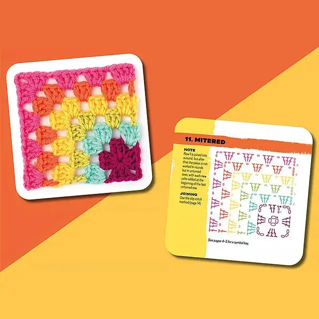 50 Häkelkarten mit bunten Mustern