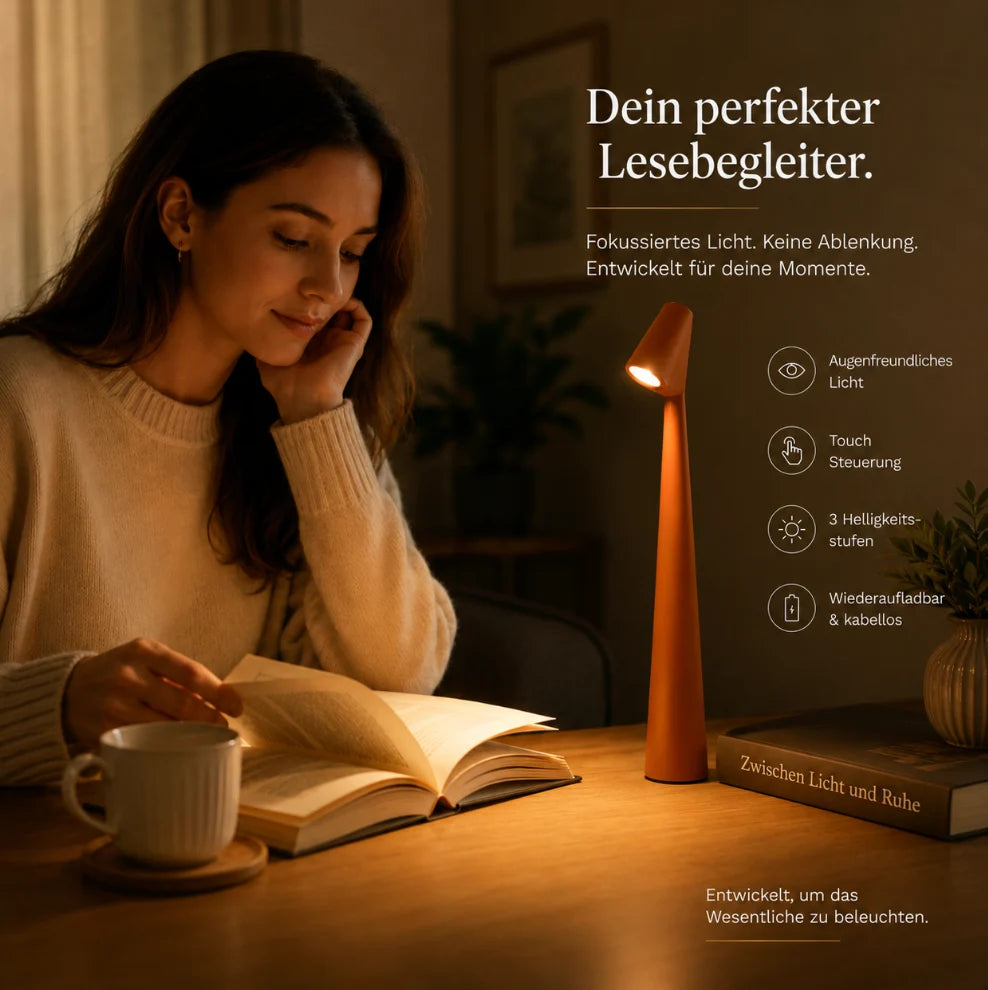 Akku-Tischlampe aus Aluminium, kabellos mit 3-stufigem Touch-Dimmer und USB-Aufladung