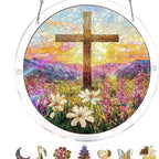 Acryl Puzzle-Fensterbild mit Lebensbaum-Motiv