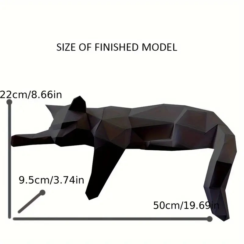Polygon Katzenfigur aus Papier