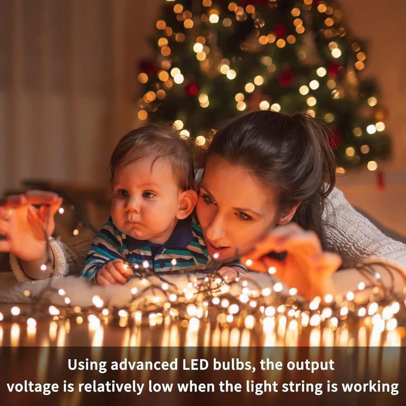 LED-Lichter für Weihnachtsbaum | Schnelle Montage, warmweiß