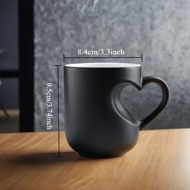 Wärmeaktivierte Herz-Tasse mit Farbwechsel – 400 ml
