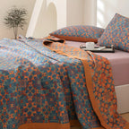 Handgefertigte Baumwoll-Ethno-Decke – Wohlfühldecke mit traditionellen Mustern