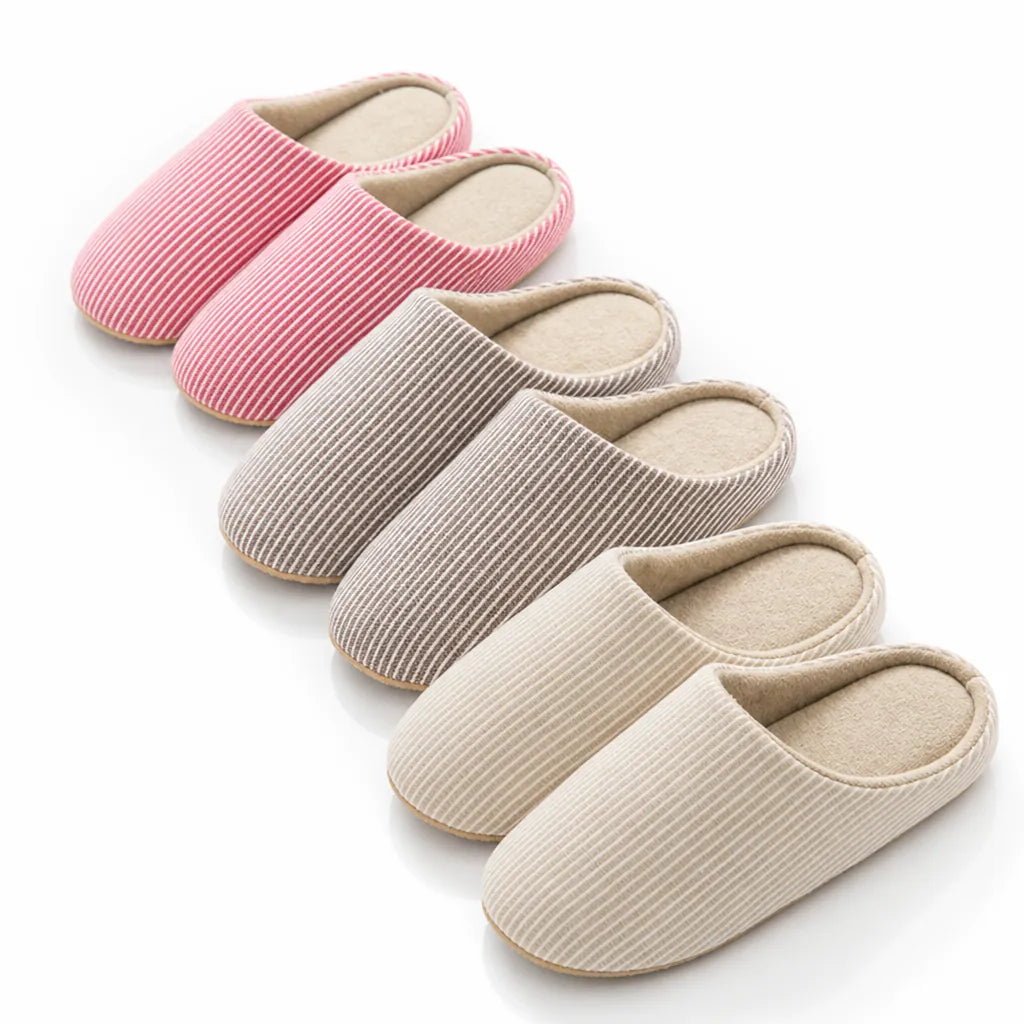 Winterpantoffeln für Damen mit offener Ferse, flauschig und rutschhemmende Sohle fürs Haus