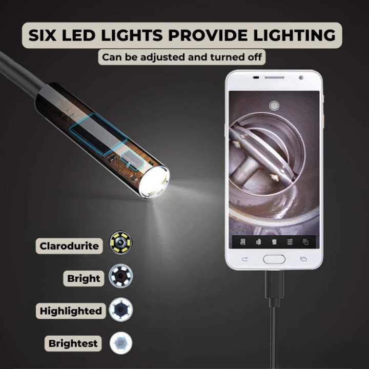 Endoskop-Kamera USB mit LED-Beleuchtung und IP67-Schutz