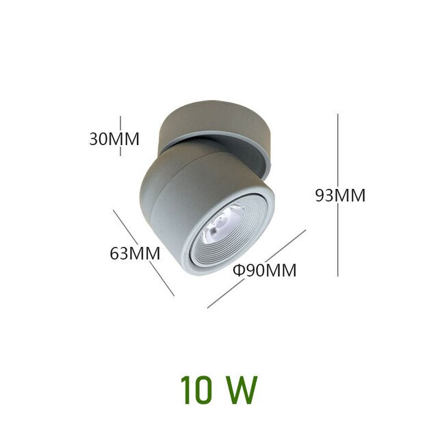 LED-Spotlight mit schwenkbarem Kopf – Dimmbar, 340° drehbar