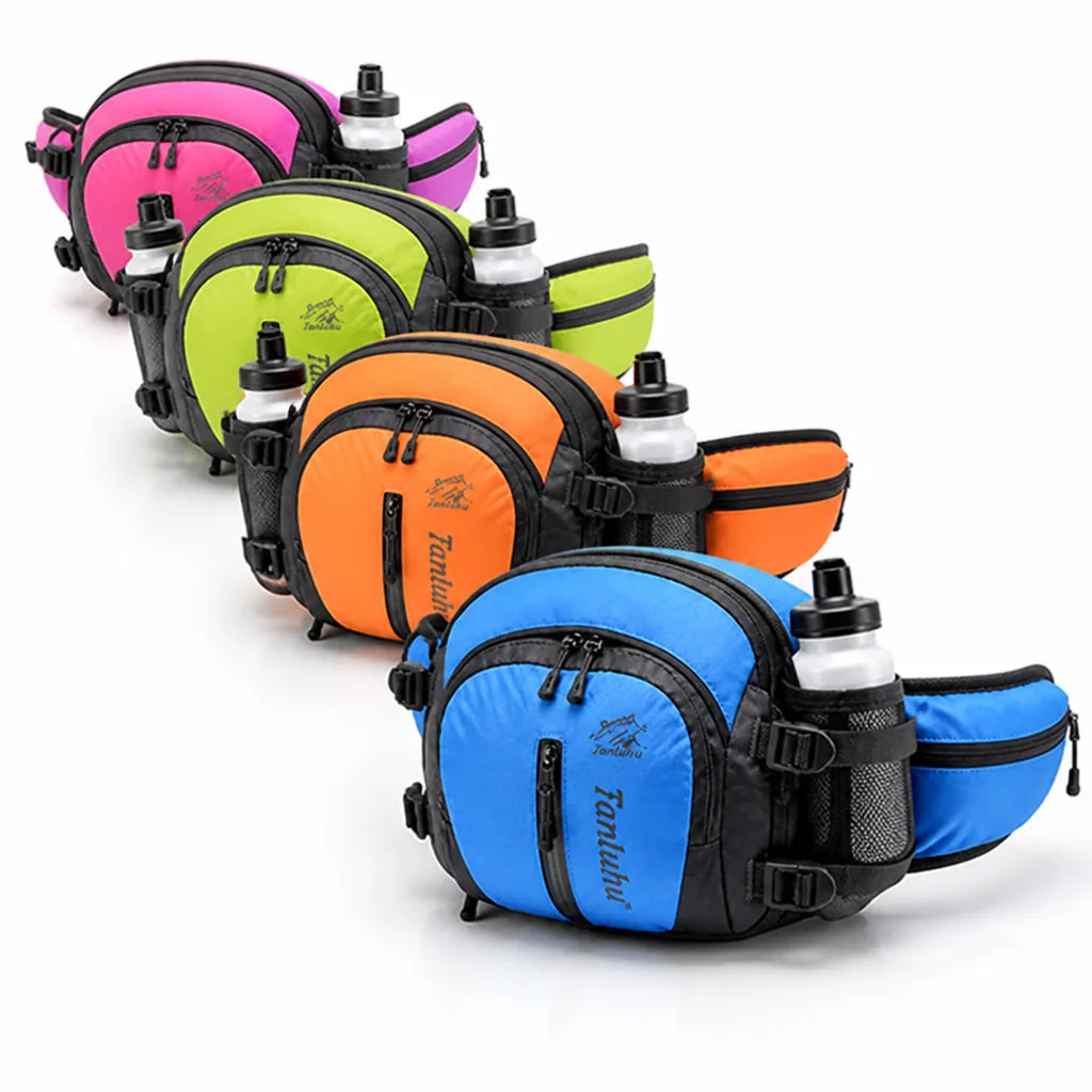 Bauchtasche mit Flaschenhalter, ultraleicht und wasserdicht, rutschfester Sitz