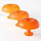 Pilz-Tischleuchte, dimmbar mit drei Lichtfarben, USB, Retro-Design