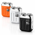 Mini-Elektrorasierer mit zwei rotierenden Scherköpfen, kompakt, per USB aufladbar